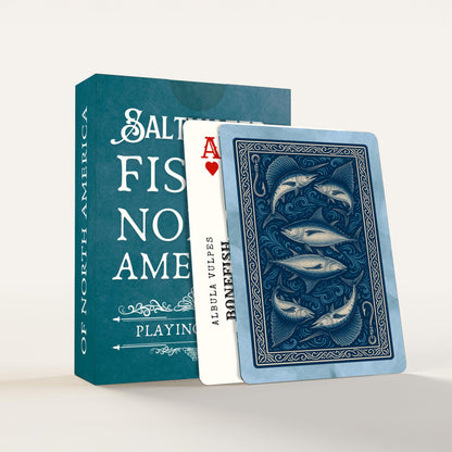 Saltwater Fish Plastic Playing Cards: Waterproof, Learn 52 Species While You Play; the Ultimate Fishing Gear Addition, Fits in Any Fishing Tackle Box