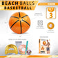 POZA 16-Inch Inflatable Beach Balls Set of 3 - Large Inflatable Sports Balls for Basketball Party Decorations or Summer Pool Party Decor