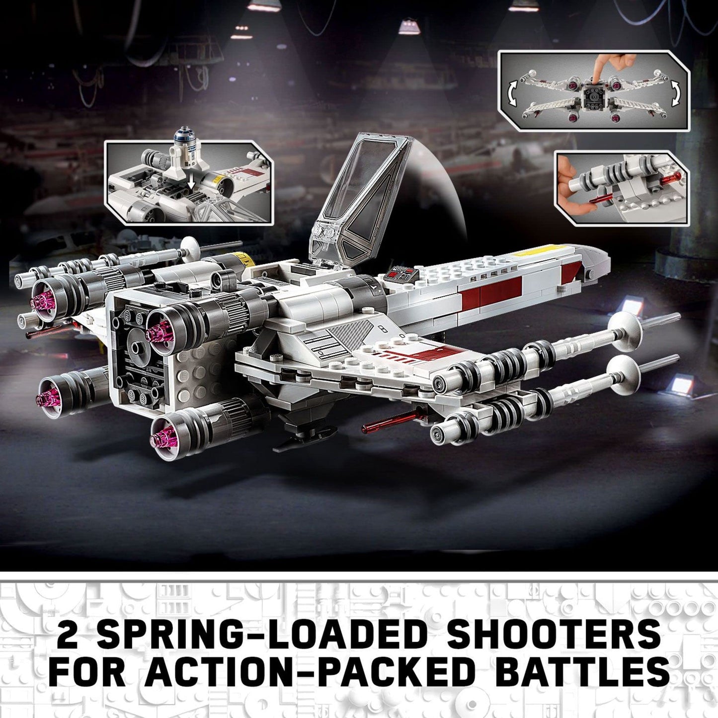 LEGO Star Wars Luke Skywalker's X-Wing Fighter 75301 Building Toy Set - Princess Leia Minifigure, R2-D2 Droid Figure, Jedi Spaceship from The Classic