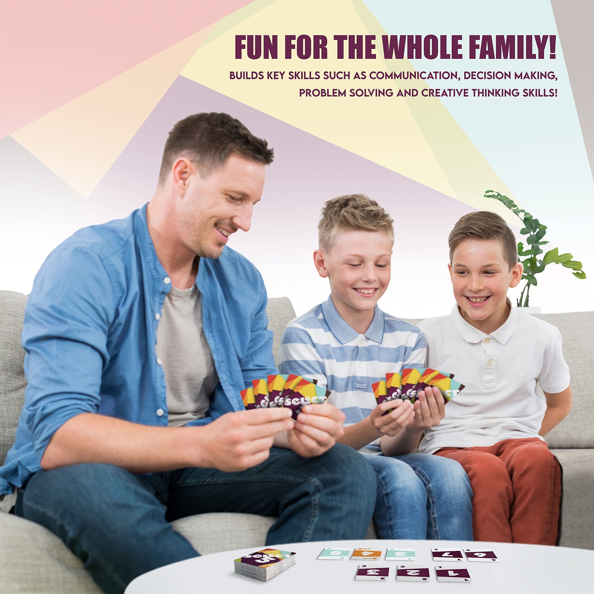 SELECT 5 Card Game - The Lightning Fast Game for Kids, Families, and Adults - Perfect for Family Game Night / 2-4 Players