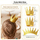 Boieo Mini Gold Crown Hats, 6 Small Paper Crowns for Kids