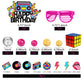 20 PCS 80s 90s Cake Toppers Retro Hip Hop Cake Decorations for Born in the 80's 90’s Decade Throwback Decorations Supplies (style 1)