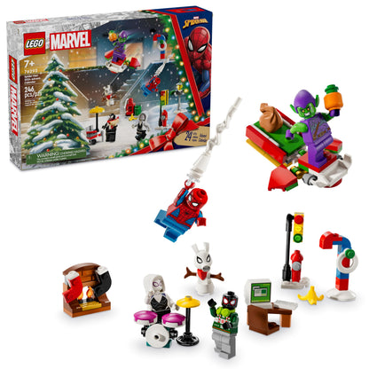 LEGO Marvel Spider-Man Advent Calendar 2024 for Kids - Christmas Advent Calendar with Mini Builds & 5 Minifigures, Ages 7+ - Spider-Man Toy for Boys &