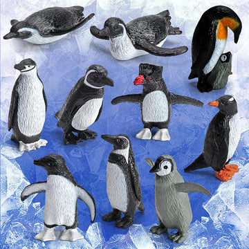 WONWONTOYS 20PCS Arctic Animals Figurine Penguins and Polar Animals Figurine playset Christmas Birthday Party Supplies Decor for Cake
