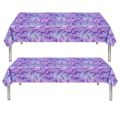K-Style Pop Demon Hunters Laser Purple Tablecloth, 2 Pack, 54 x 108 Inch