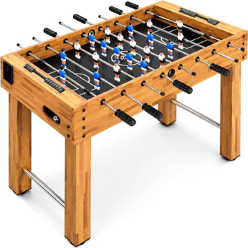 SereneLife 48in Foosball Table, Competition Size Soccer Game Table for Kids and Adults, Home Game Room Arcade Set, Leveling Legs, Engineered Wood