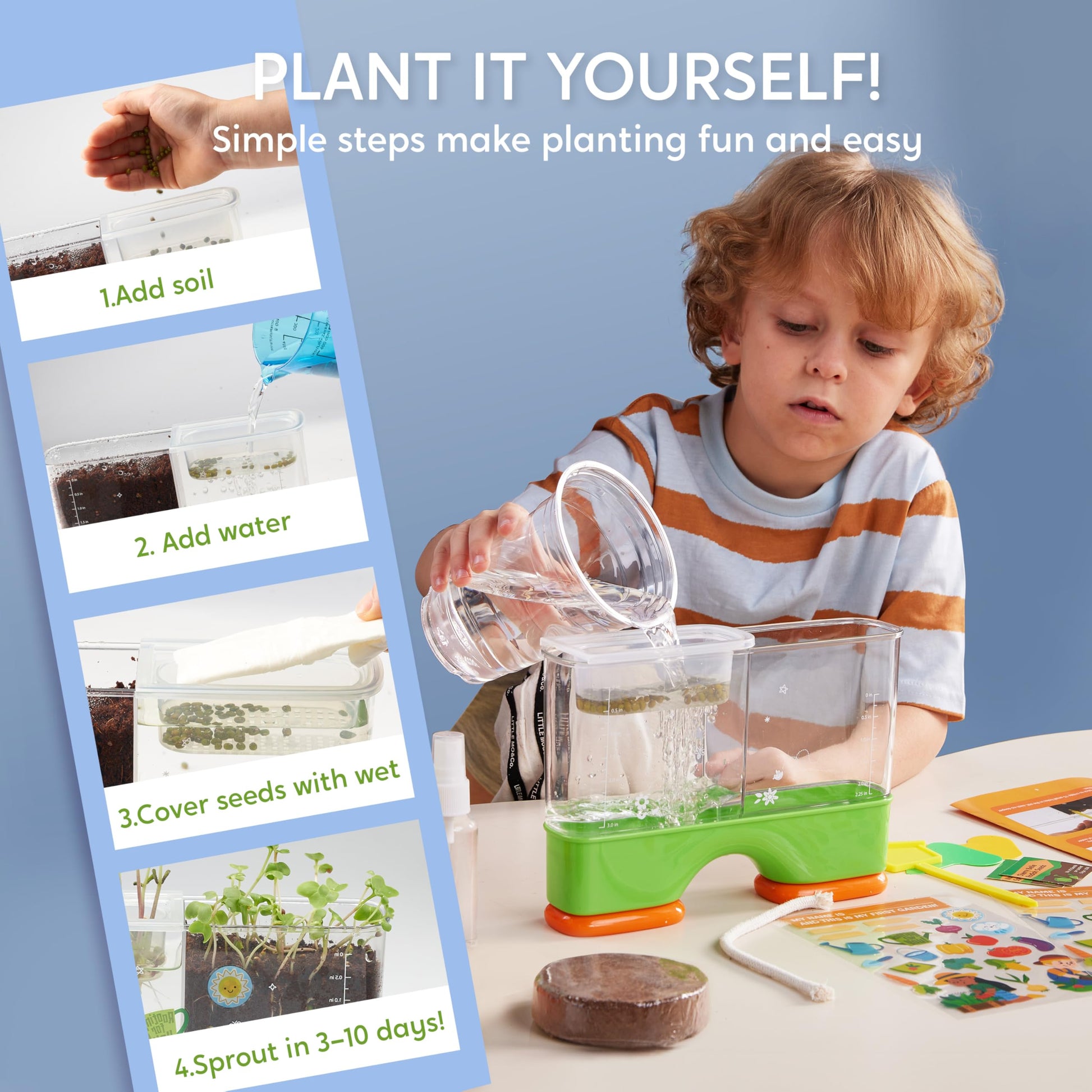 JOVA Klever Kits 2-in-1 Root Viewer & Planting Science Kit for Kids - STEM Learning Gifts for Kids Aged 6+, Soil & Hydro Observation Kit Birthday Toys
