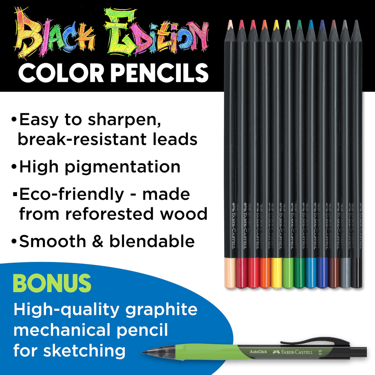 Faber-Castell Anime Drawing Kit, Shonen Edition with Step-by-Step Book