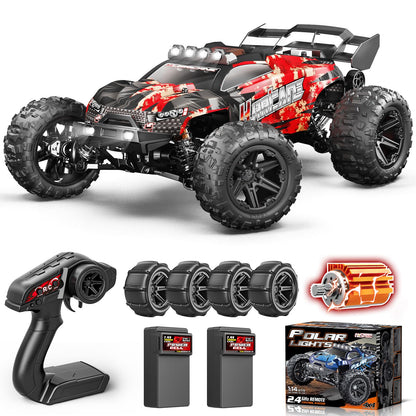 YESHIN 1:14 Scale All Terrain RC Cars - 40km/h High Speed Remote Control Car, 4X4 Waterproof Off-Road Truck with 2 Rechargeable Batteries, Realistic