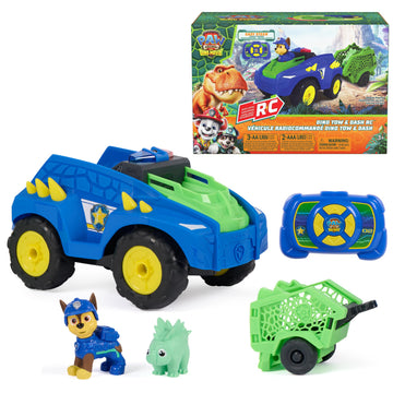 PAW Patrol: The Dino Movie Dino Tow & Dash RC with Chase & Dinosuar Figures