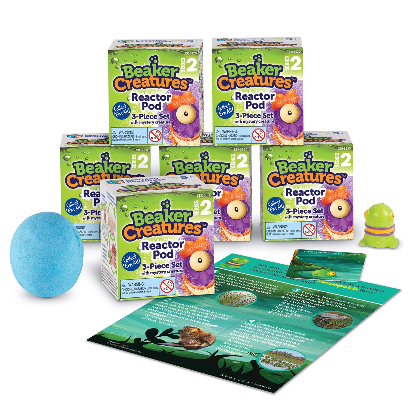 Learning Resources Beaker Creatures Series 2, Assorted Colors, Homeschool, Collectible Surprise Toys, Collectible Figurines, Surprise Toy, Mystery