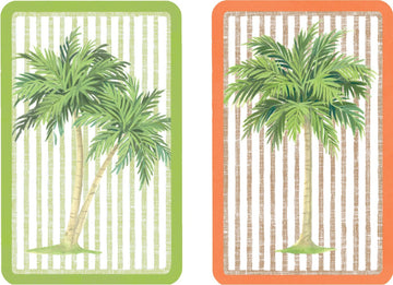 Entertaining with Caspari Double Deck of Bridge Playing Cards, Palms