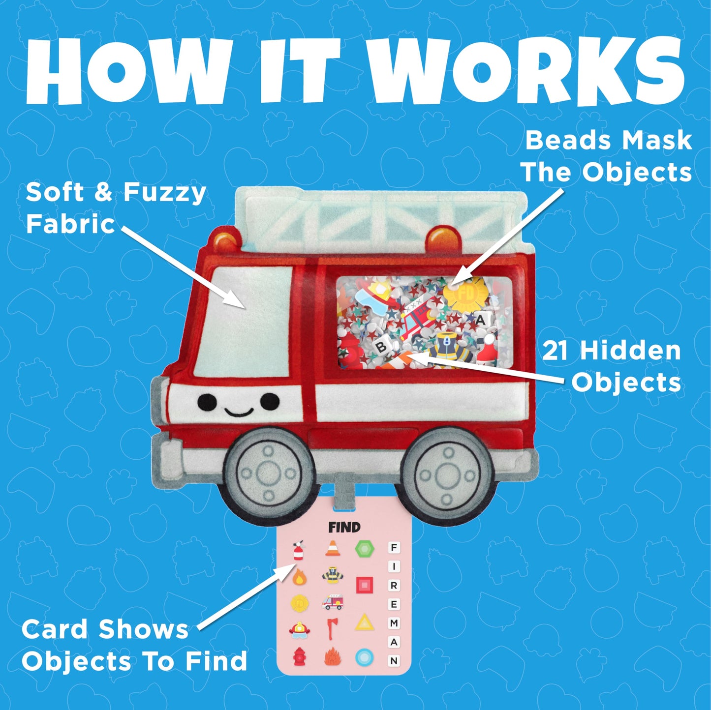 Vango BIZYBOO - The Original Seek & Find Plush - Hidden Object Search Problem Solving Educational Matching Game for Kids 2 and Up - 2 Pack (Cruz