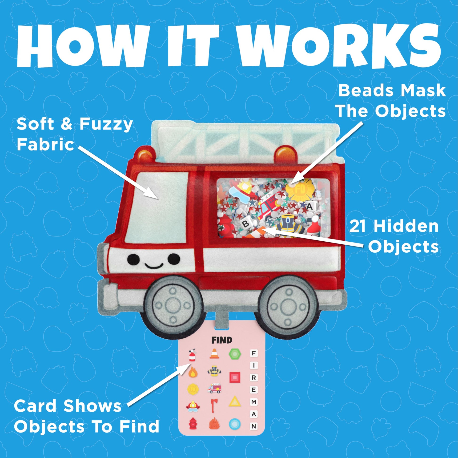 Vango BIZYBOO - The Original Seek & Find Plush - Hidden Object Search Problem Solving Educational Matching Game for Kids 2 and Up - 2 Pack (Cruz