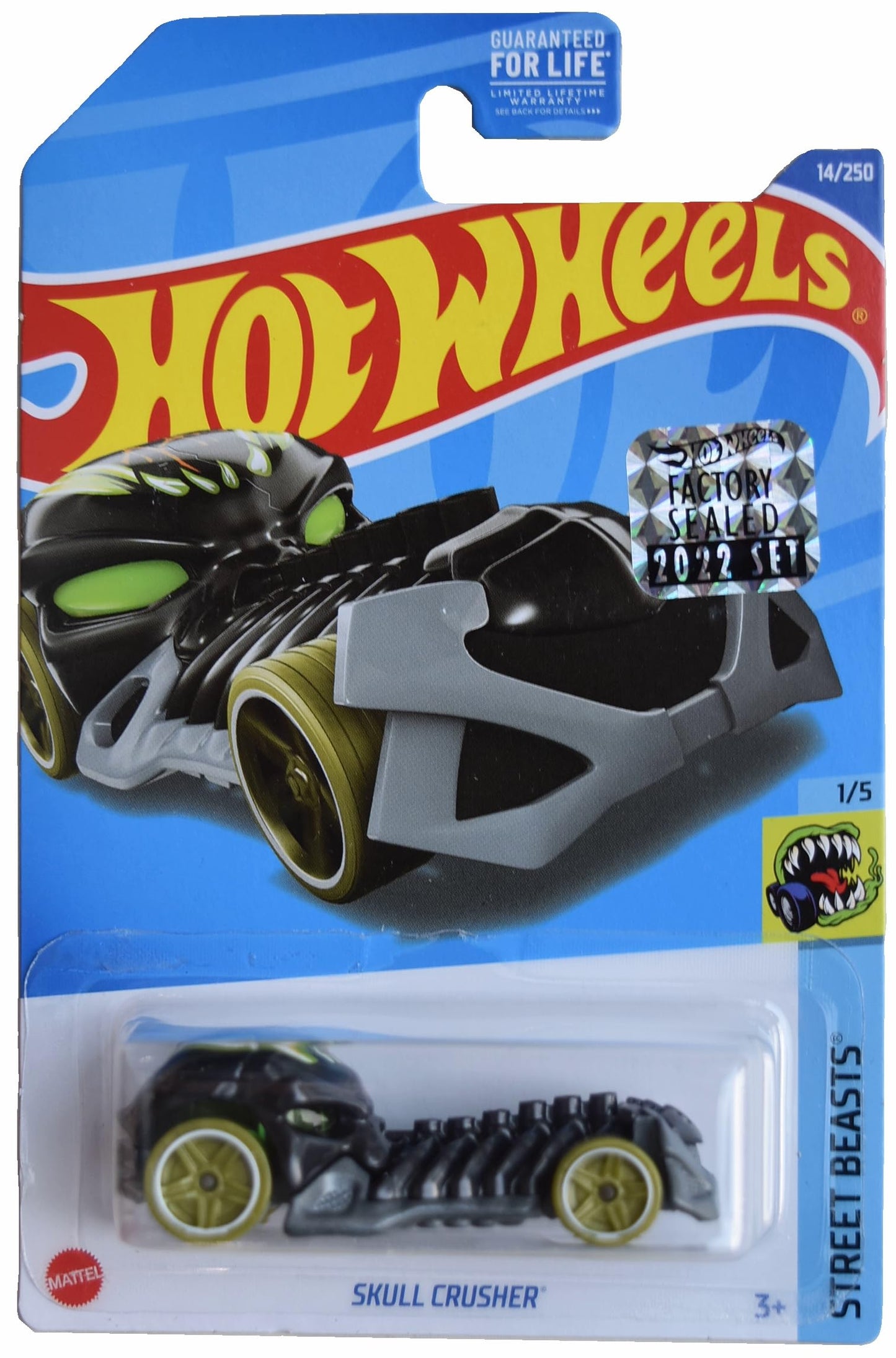 Matchbox Hot Wheels Skull Crusher, Street Beasts 1/5 [Gray] 14/240