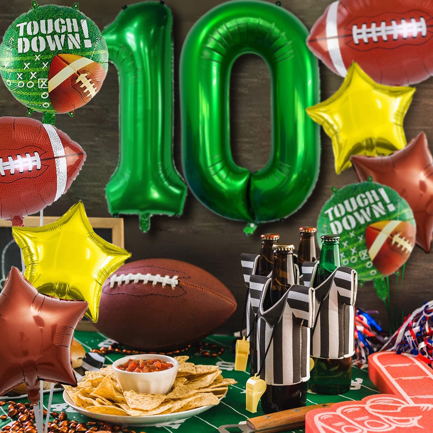 Football Balloons Set Football Birthday Party Decorations Football Touchdown Sports Theme Birthday Party Decoration, Tailgate Game Day Football Theme