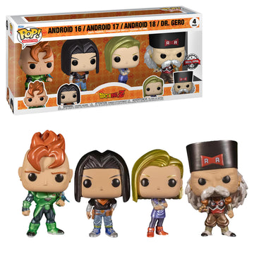 Funko Pop! Animation: Dragon Ball Z - Android 16-4PK - Collectible Vinyl Figure - Gift Idea - Official Products - Toys for Kids and Adults - Anime