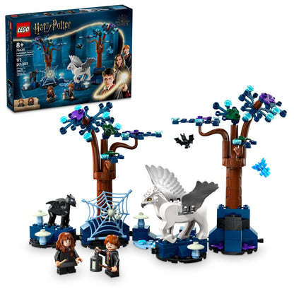 LEGO Harry Potter Forbidden Forest: Magical Creatures, Glow in The Dark Toy for Kids with Buckbeak and Thestral Fantasy Animal Figures, Harry Potter
