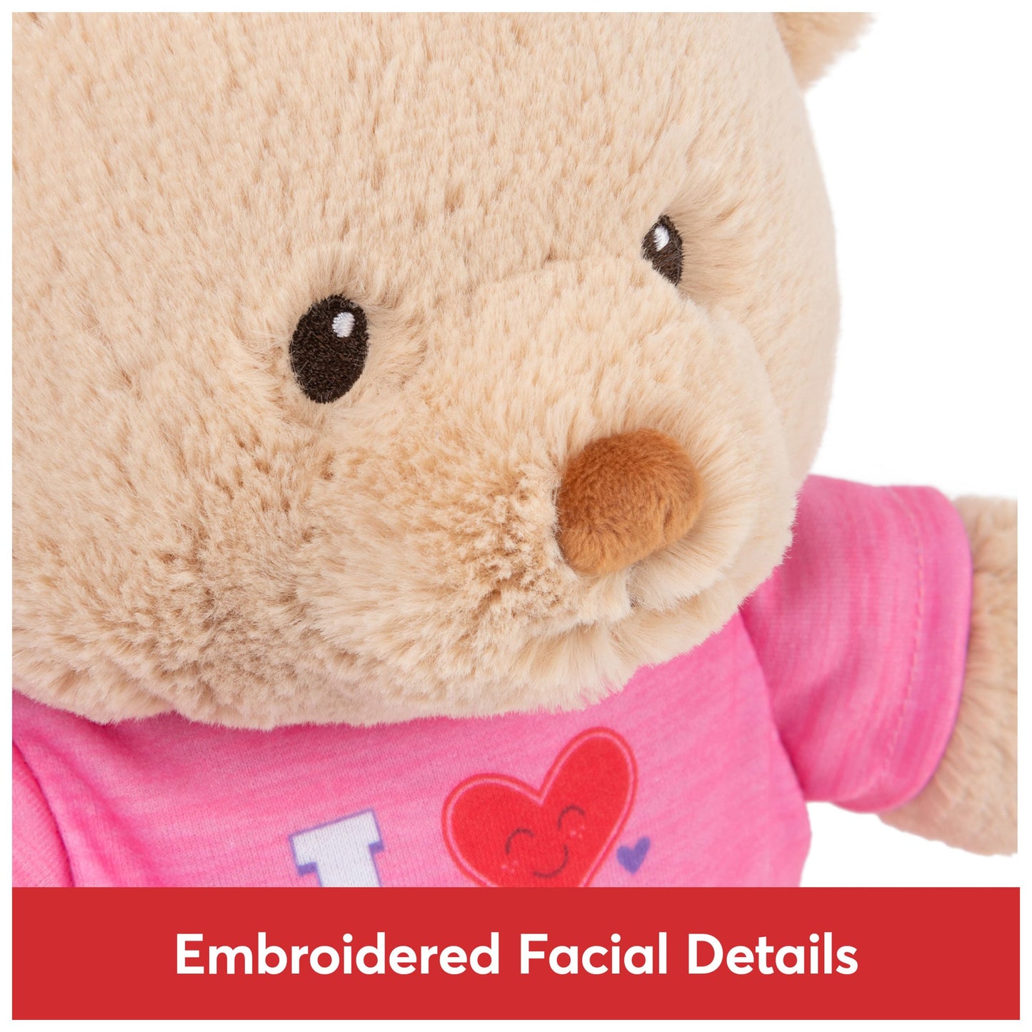 GUND Sustainably Soft “I’ Love You” 12-Inch Bear with Pink T-Shirt, Ages 0+
