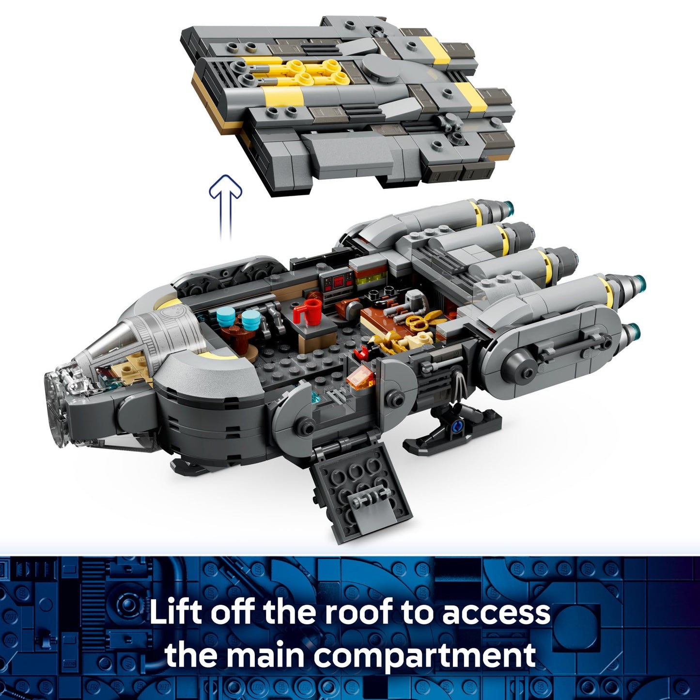 LEGO Star Wars: The Mandalorian and Grogu Anzellan Starship Building Toy - Build and Display Set for Boys & Girls, Ages 9+ - Star Wars Gifts for Kids