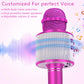 KIDWILL Wireless Bluetooth Karaoke Microphone for Kids, 5-in-1 Portable Handheld Karaoke Mic Speaker Player Recorder with Adjustable Remix FM Radio