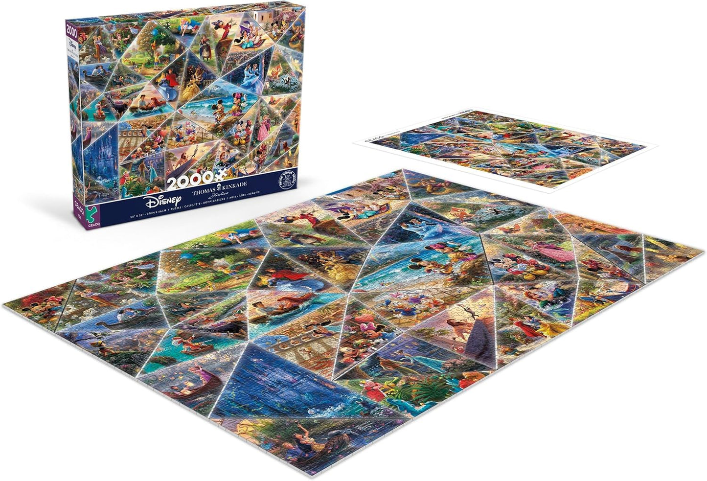 Ceaco - Thomas Kinkade Disney - Collage - 2000 Piece Puzzle for Adults