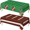 Football Party Decorations - 2 Pack Football Tablecloth Plastic, Disposable TouchDown Table Cover for Football Sport Birthday Party Supplies Favors
