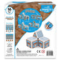 CreateOn Hanukkah Gingerbread House - 16-Piece Set Magnetic Building Tiles Kit, Hanukkah Holiday Craft Toy, 16-Piece Magnetic Construction & Coloring
