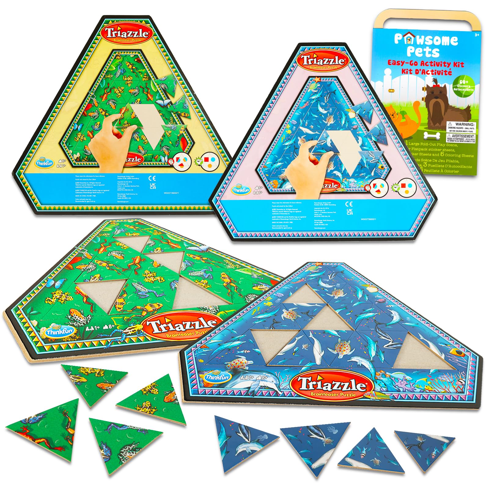 Triazzle Triangle Puzzle 2 Pack Bundle