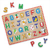 Melissa & Doug Lift & See Alphabet Wooden Peg Puzzle (26 pcs) Toddler and Preschool Puzzles for Ages 1+ - FSC-Certified Materials