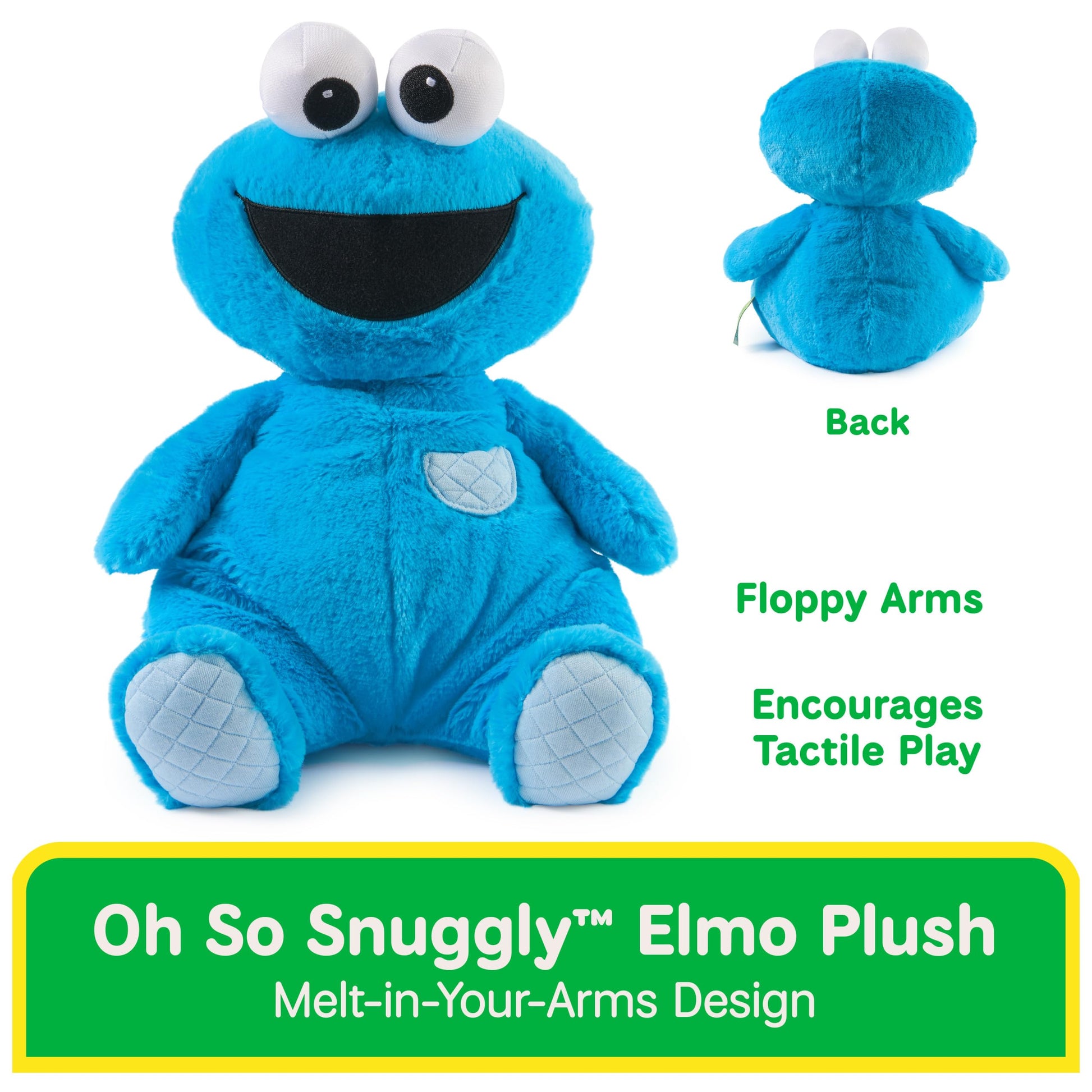 GUND Sesame Street Oh So Snuggly Cookie Monster 12.5-Inch Plush Toy, Age 0+