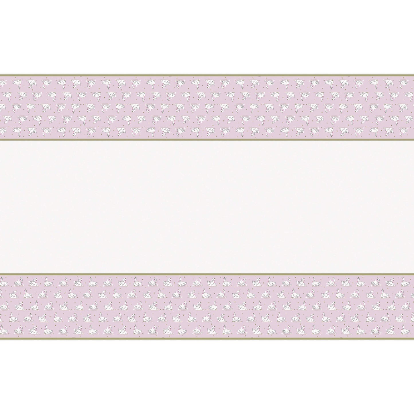 Unique Elegant White & Pink Swan Birthday Plastic Table Cover - 54" x 84" - Perfect for Kids' Parties, Baby Showers & Themed Events - 1 Pc.