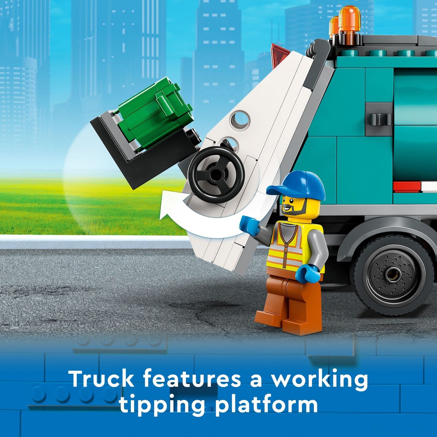 LEGO City Great Vehicles Recycling Car Building Kit with Toy Car, Educational Toys for Kids, Teach You Recycling by Play, Gift for Boys and Girls from