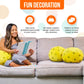 TILTECH Pickleball Pillow - Soft Pickleball-Shaped Decorative Throw Pillow, 12" Sports Cushion for Couch, Bed, Office, Pickleball Players & Fans