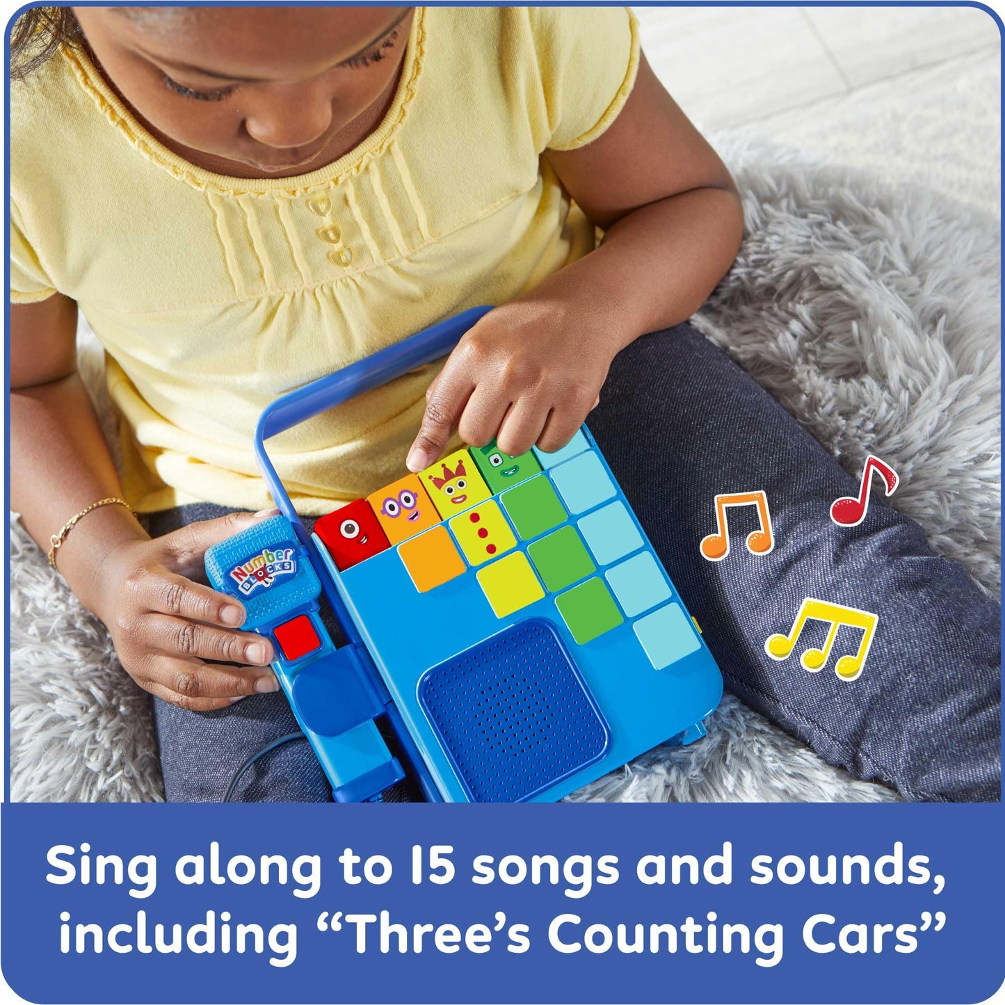 hand2mind Numberblocks Sing and Record Music Player, Kids Karaoke Microphone, Musical Toys, Toddler Boombox, Counting Toys, Preschool Math Learning
