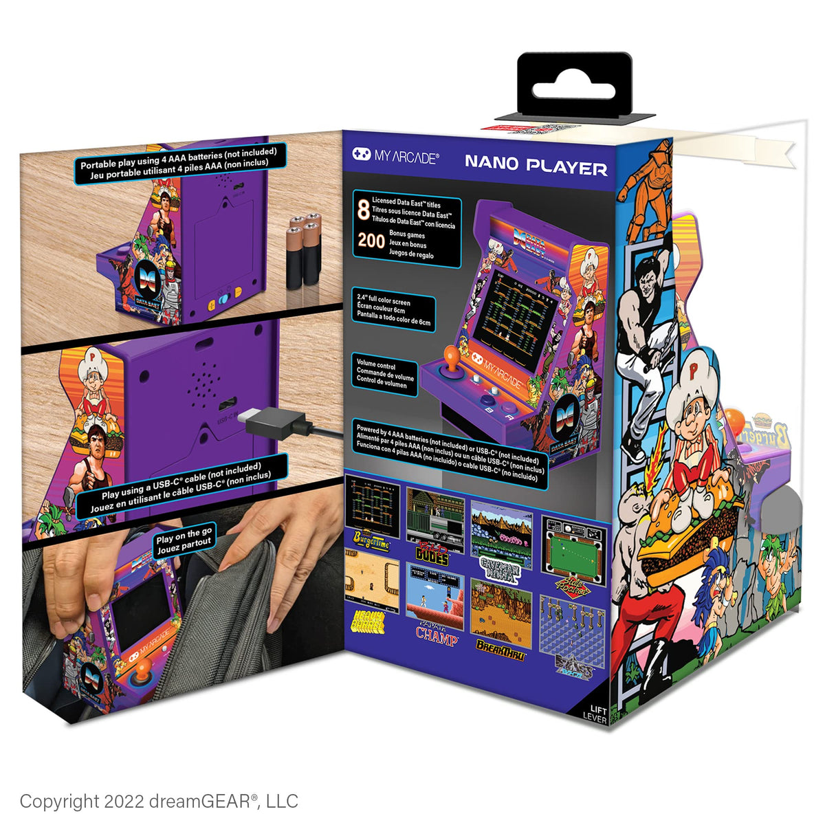 My Arcade Data East Hits Nano Player: 4.5" Portable Arcade