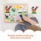 Melissa & Doug Farm Animals Sound Puzzle - 8-Piece Wooden Peg Puzzle with Light-Activated Sounds, Music Learning Toy for Toddlers and Preschoolers