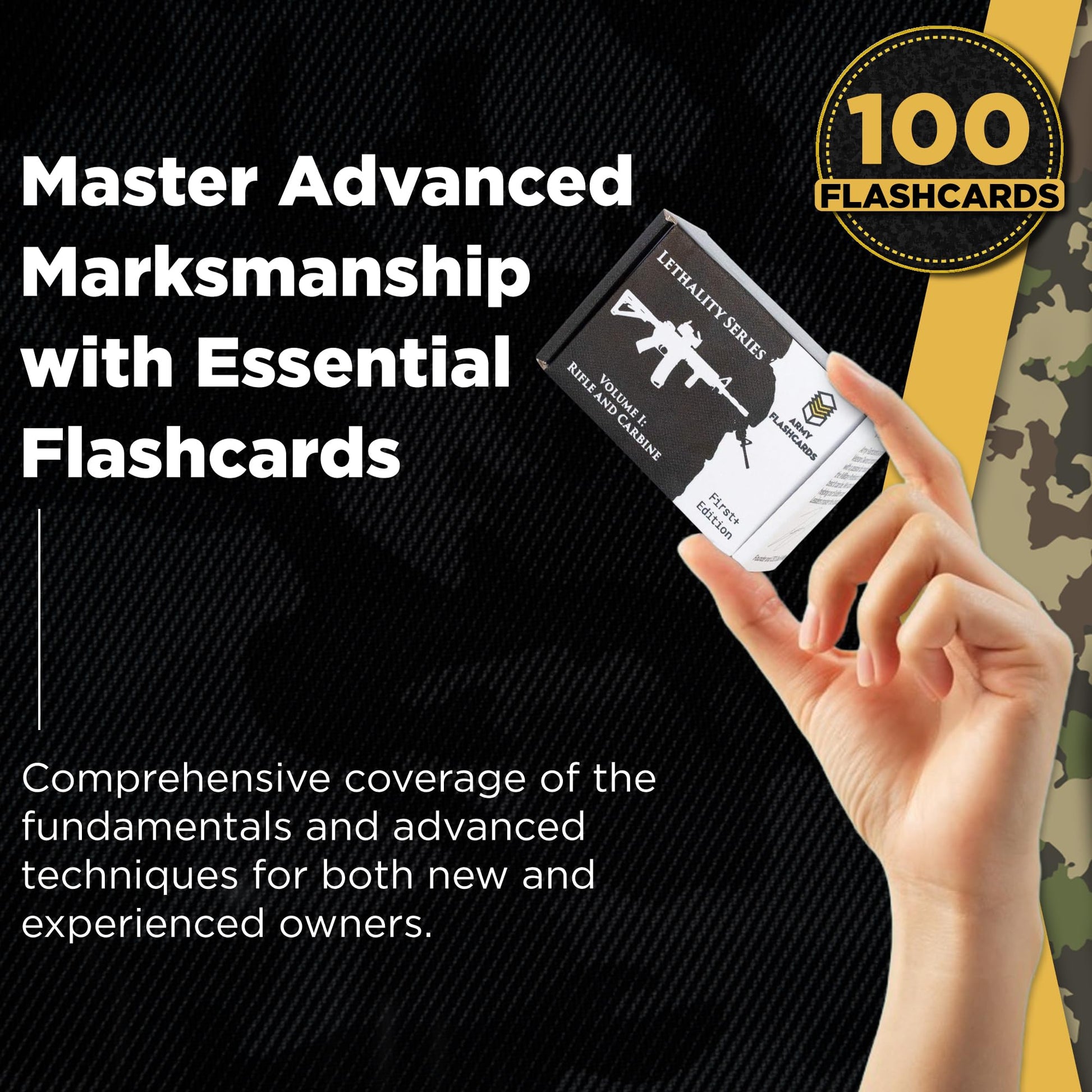 Army Flashcards - Advanced Marksmanship Instructional Flashcards | Combat Lethality Series | 100 of The Most Important Concepts for Shooting The Rifle