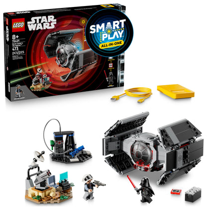 LEGO Star Wars SMART Play: Darth Vader’s TIE Fighter Interactive Building Toy - All-in-One Set - Reacts to How You Move and Play with a SMART Brick