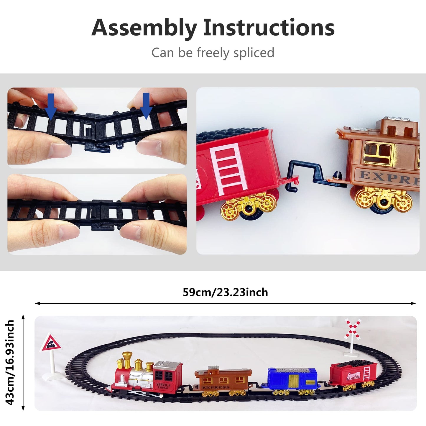 21PCS Train Cake Decorations Train Cake Toppers Train Birthday Party Supplies Mini Train Toys Train Track Traffic for Birthday Railway Steam Train