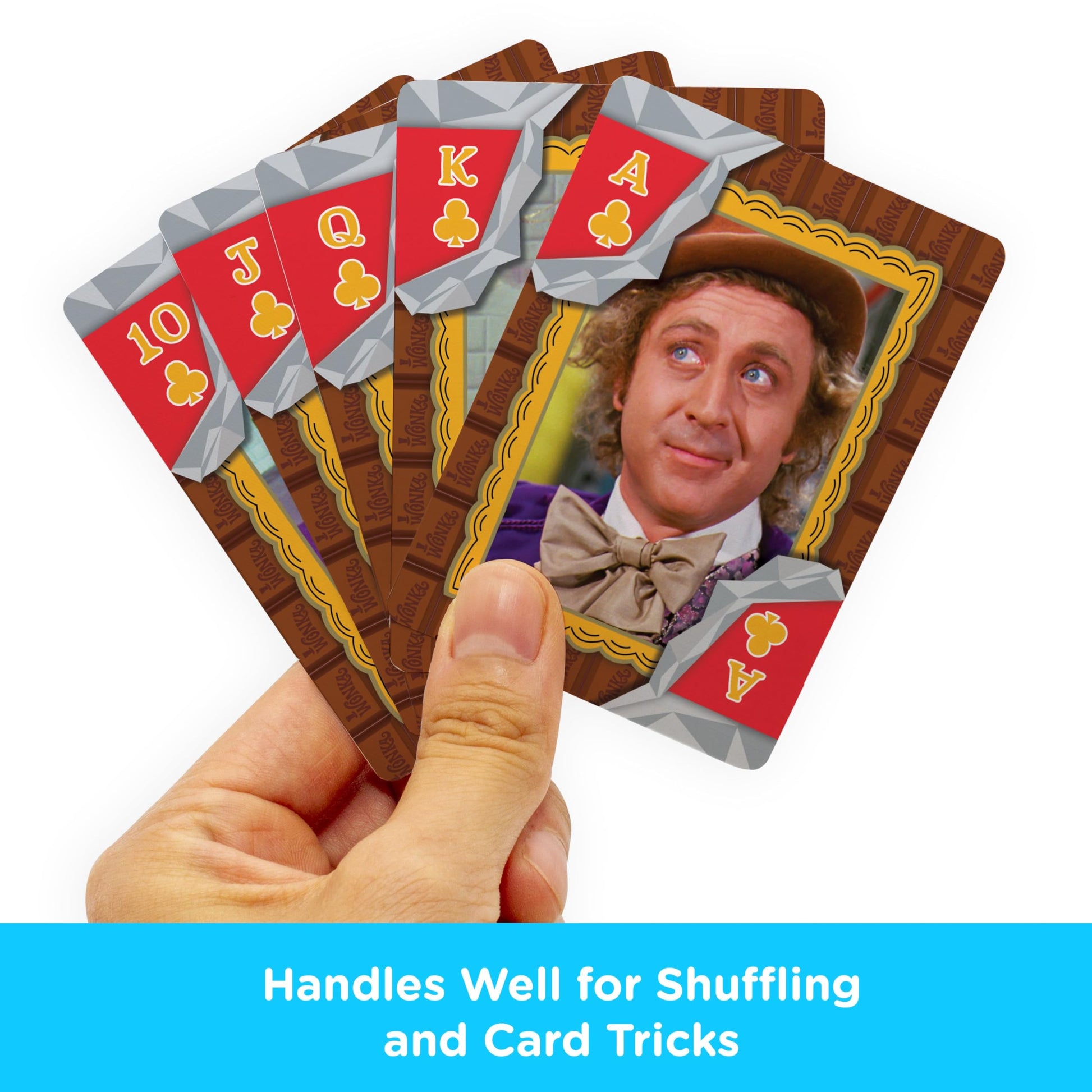 Aquarius Willy Wonka Playing Cards - Willy Wonka Themed Deck of Cards for Your Favorite Card Games - Officially Licensed Willy Wonka Merchandise