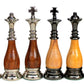 StonKraft Brass Wooden Chess Pieces Pawns Chessmen Figure Figurine Pieces Coins (3.5" King)