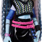 Monster High Doll, Frankie Stein in Cropped Sweater and Black Pleather Skirt with Pet Dog Watzie and 7 Accessories Like Earphones, Belt Bag and Snacks