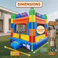 Pogo Bounce House Crossover Inflatable Jumper, No Blower, Building Blocks