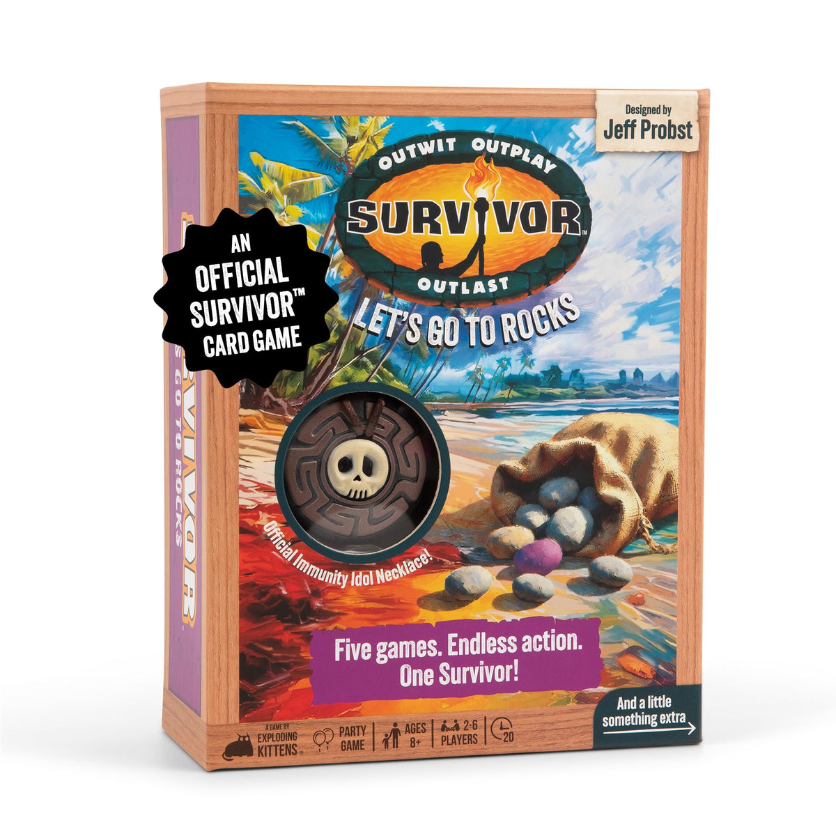 Exploding Kittens: Survivor Let's Go to Rocks, 2-6 Players, Ages 8+