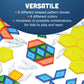 Constructive Playthings Translucent Pattern Blocks, Light Table Manipulatives, STEM Toys, Sensory Play, Create, Build and Design, Color Exploration