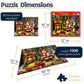 White Mountain 1000 Piece Jigsaw Puzzle Winter Christmas, Checking It Twice
