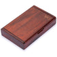 Yellow Mountain Imports 28 Tiles Double 6 Dominoes (Pips/Dots) Game Set - Jumbo Tournament Size Dominos with Dark Oak Wood Case