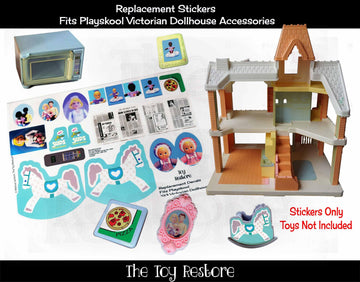 Toy Restore Replacement Stickers Fits Playskool Victorian Dollhouse Accessories
