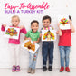 4E's Novelty Turkey Craft Kit, 4 Pcs Thanksgiving Crafts Kits for Kids, Thankful Turkey Activity Turkeys Arts and Crafts Friends Giving Kids Craft